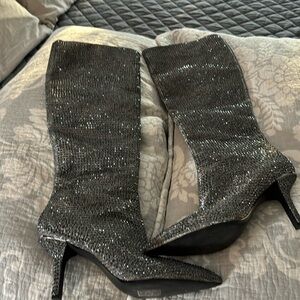MICHAEL KORS RINESTONE KNEE HIGH BOOTS